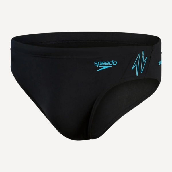 Плавки Speedo HyperBoom Splice 7cm Brief (Мужской; 30 (46); Черный/Голубой)